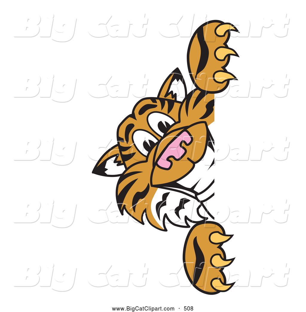 1024x1044 Big Cat Cartoon Vector Clipart Of A Cheerful Tiger Character