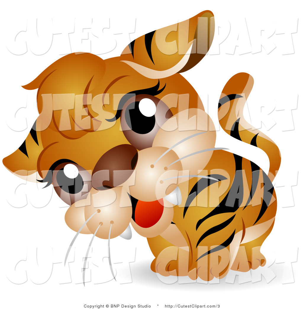 1024x1044 Clip Art Of A Curious Tiger Cub By Bnp Design Studio