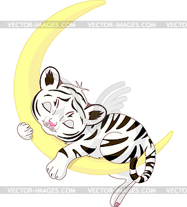 271x300 Cute White Tiger Cub Sleeping On Moon