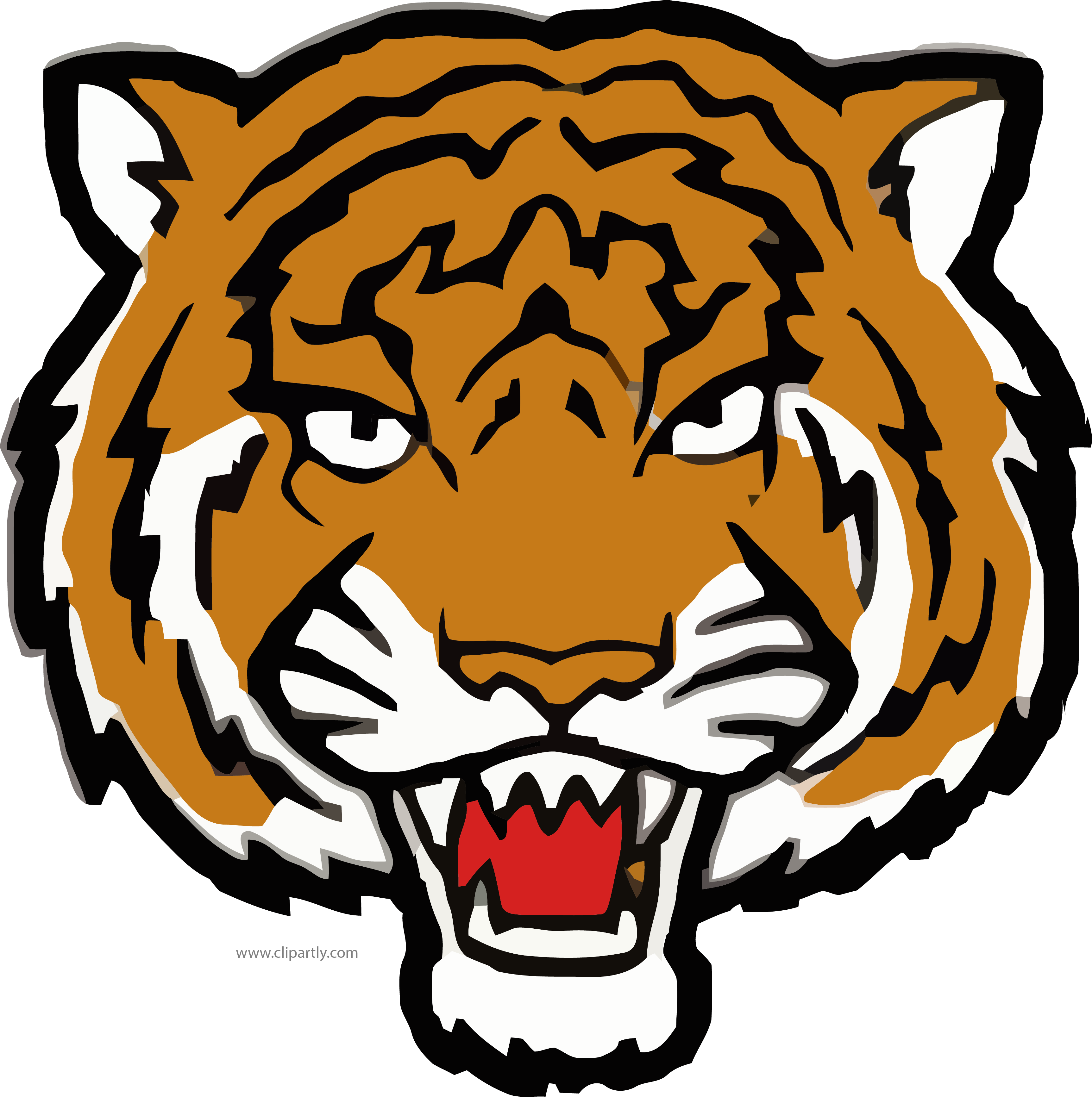 3450x3467 Tiger Face Clip Art