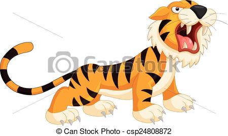 450x269 Intricate Clipart Tiger Vector Cartoon Cliprt Illustration