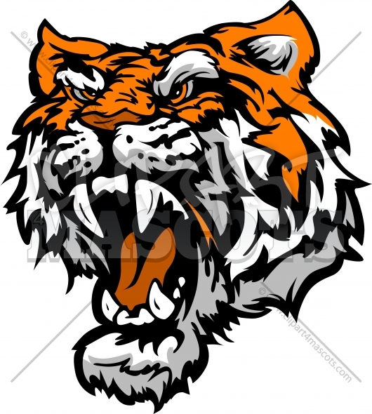 530x590 Tiger Clipart Graphic Vector Logo