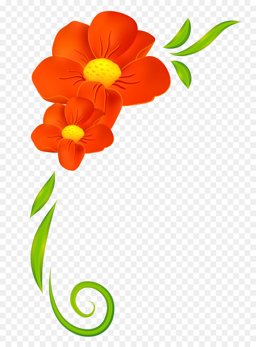 900x1220 Flower Orange Clip Art