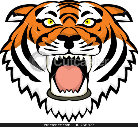 450x416 Tiger Tattoo Stock Vector