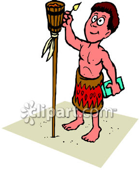 288x350 Man Lighting A Tiki Torch