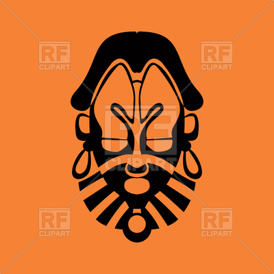 400x400 Tribal Mask Icon Royalty Free Vector Clip Art Image