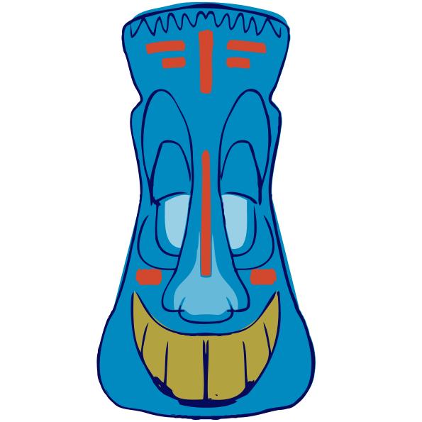 595x595 Blue Tiki Clipart