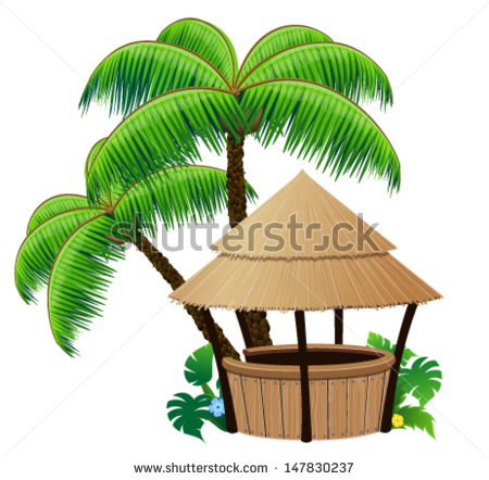 450x442 Hut Clipart Palm