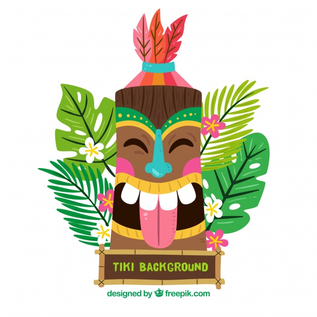 626x626 Tiki Masks Clip Art. Totem Pole Indian Vector Stock Vector