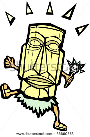 310x470 Tiki Mask And Skull Wand. Clipart Panda