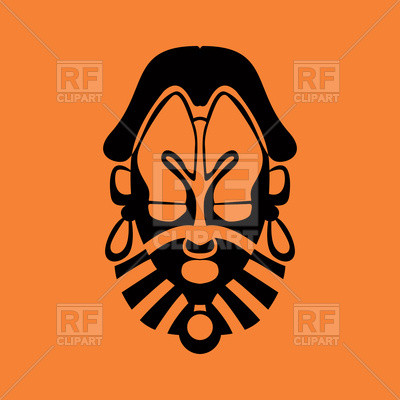 400x400 Unique Tiki Clipart Tribal Mask Icon Royalty Free Vector Clip Art