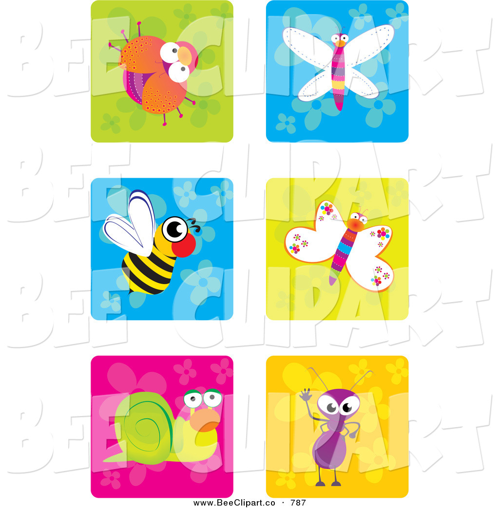 1024x1044 Vector Clip Art Of A Digital Collage Of Cute Insect Icons