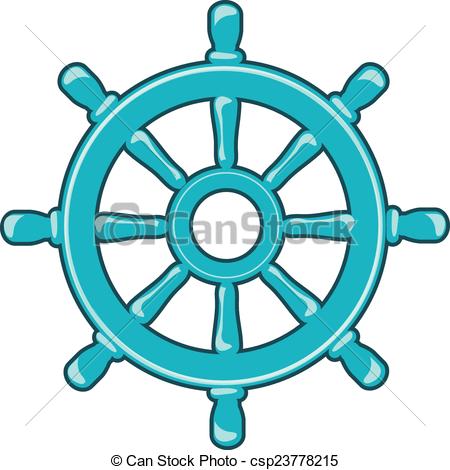 450x470 Rudder Icon Or Ship Wheel Isolated On White Vector Clip Art