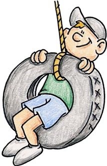 214x333 Tire Swing Clipart