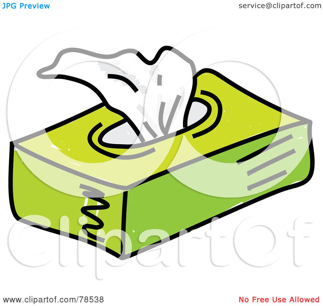 1080x1024 Royalty Free (Rf) Clipart Illustration Of A Green Facial Tissue