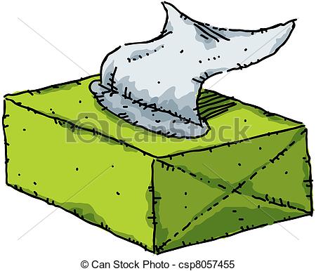 450x386 Tissue Box. A Cartoon Box Of Tissues. Stock Illustrations