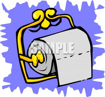 350x325 Toilet Tissue On A Brass Holder