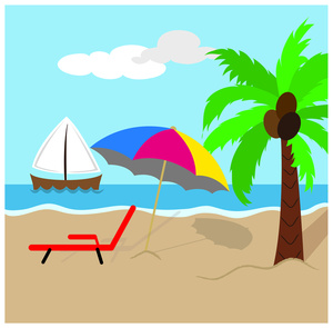 300x295 Clipart Beach