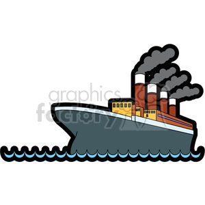 300x300 Royalty Free Titanic Ship In The Ocean 398129 Vector Clip Art