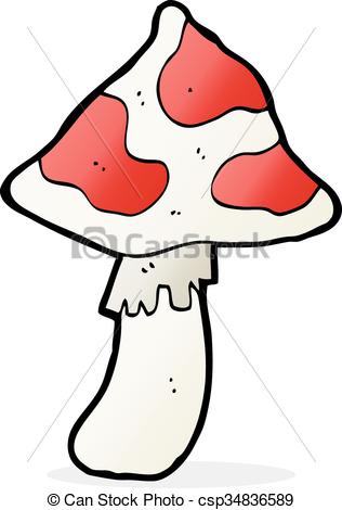316x470 Cartoon Toadstool Vector