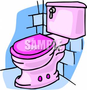 290x300 A Pink Toilet Clipart Picture