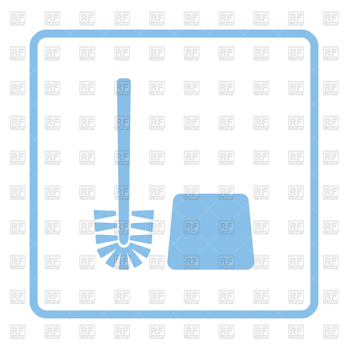 1200x1200 Toilet Brush Icon Royalty Free Vector Clip Art Image