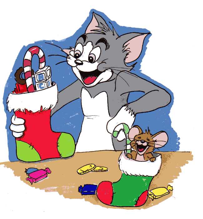 650x703 Tom And Jerry Do Christmas By Artemis298