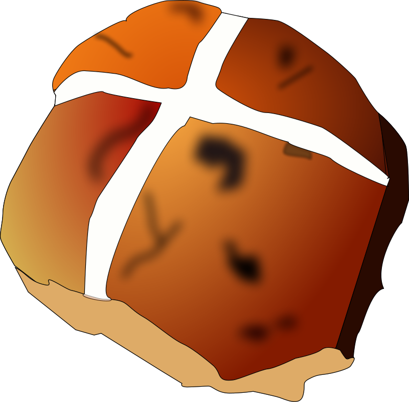 800x786 Free Clipart Hot Cross Bun Tom