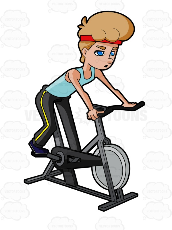 599x800 Spin Bike Clip Art