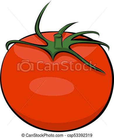390x470 Hand Drawn Red Tomato, Vector Vector Clip Art