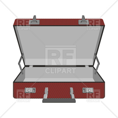 400x400 Empty Suitcase Royalty Free Vector Clip Art Image
