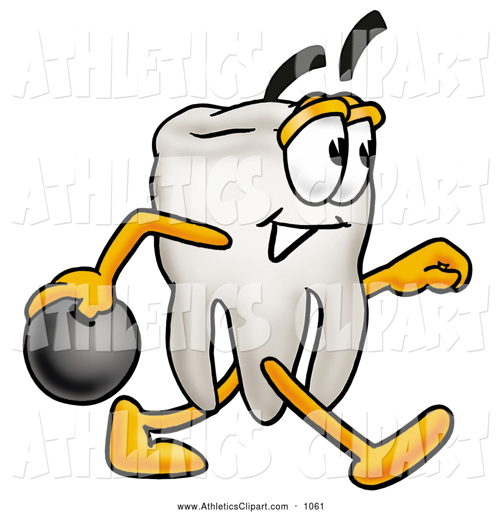 1024x1044 Clip Art Of A Tooth Mascot Cartoon Character Holding A Bowling