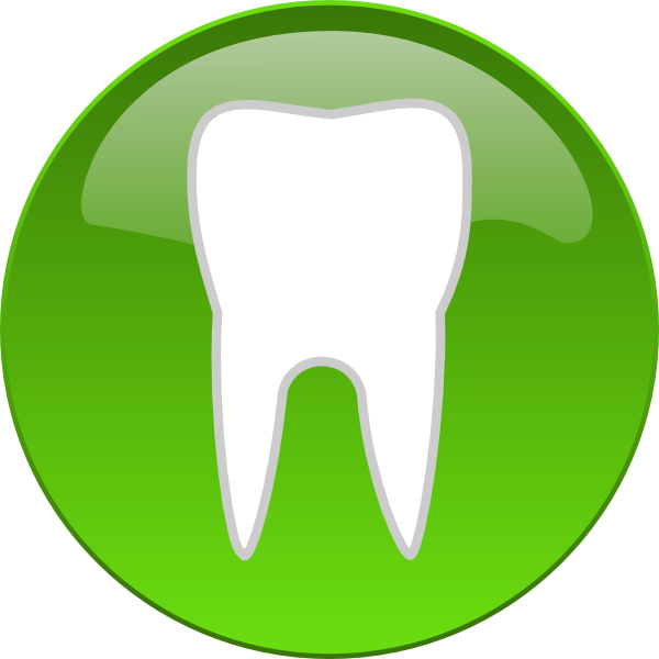 600x600 Dental Tooth Button Clip Art