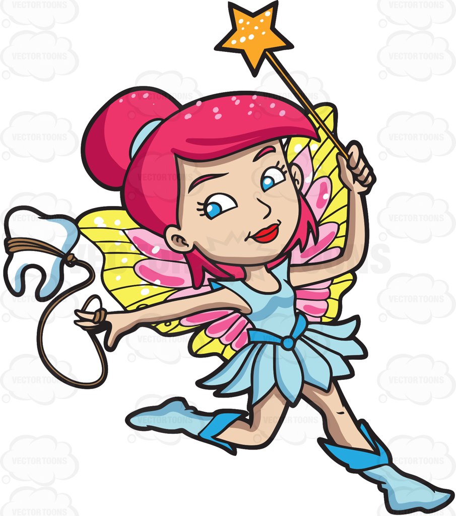 905x1024 A Pretty Fairy Pulling A Tooth Cartoon Clipart Vector Toons