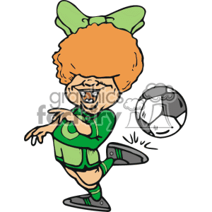 300x300 Toothless Female Soccer Player. Soccer Clipart