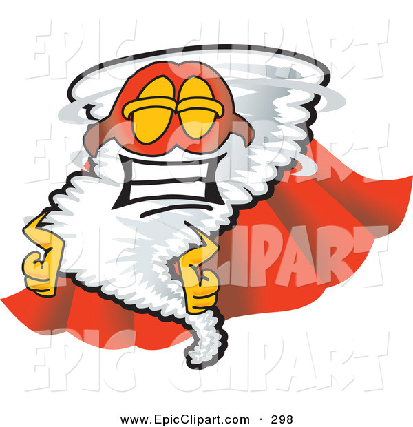 600x620 Vector Cliprt Of Proud Tornado Mascot Cartoon Character In