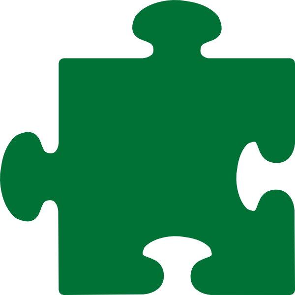 600x600 Green Jigsaw Clip Art