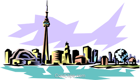 480x273 Toronto Skyline Royalty Free Vector Clip Art Illustration