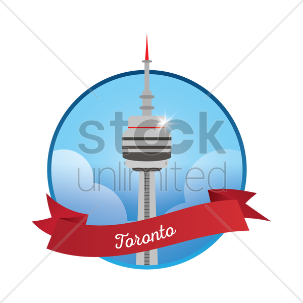 600x600 Cn Tower Vector Image