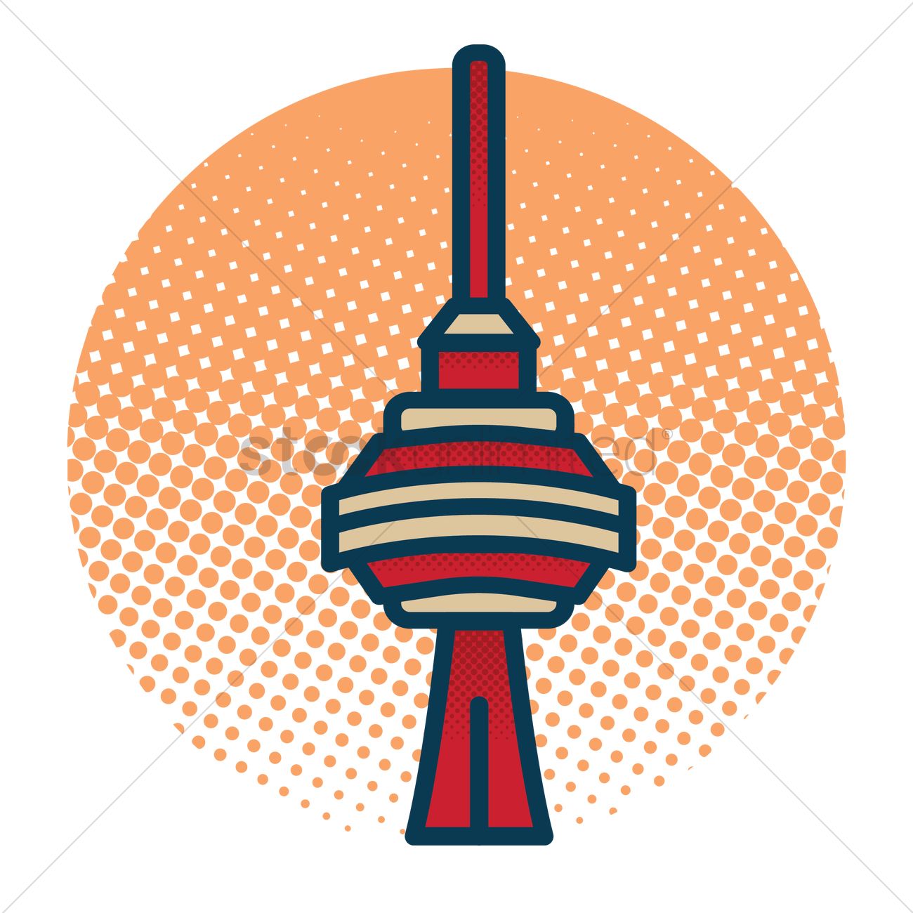 1300x1300 Cn Tower Vector Image