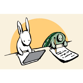 288x288 Tortoise And Hare 2x3 Magnet