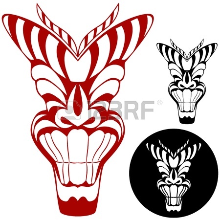 450x450 Tiki Totem Pole Clipart