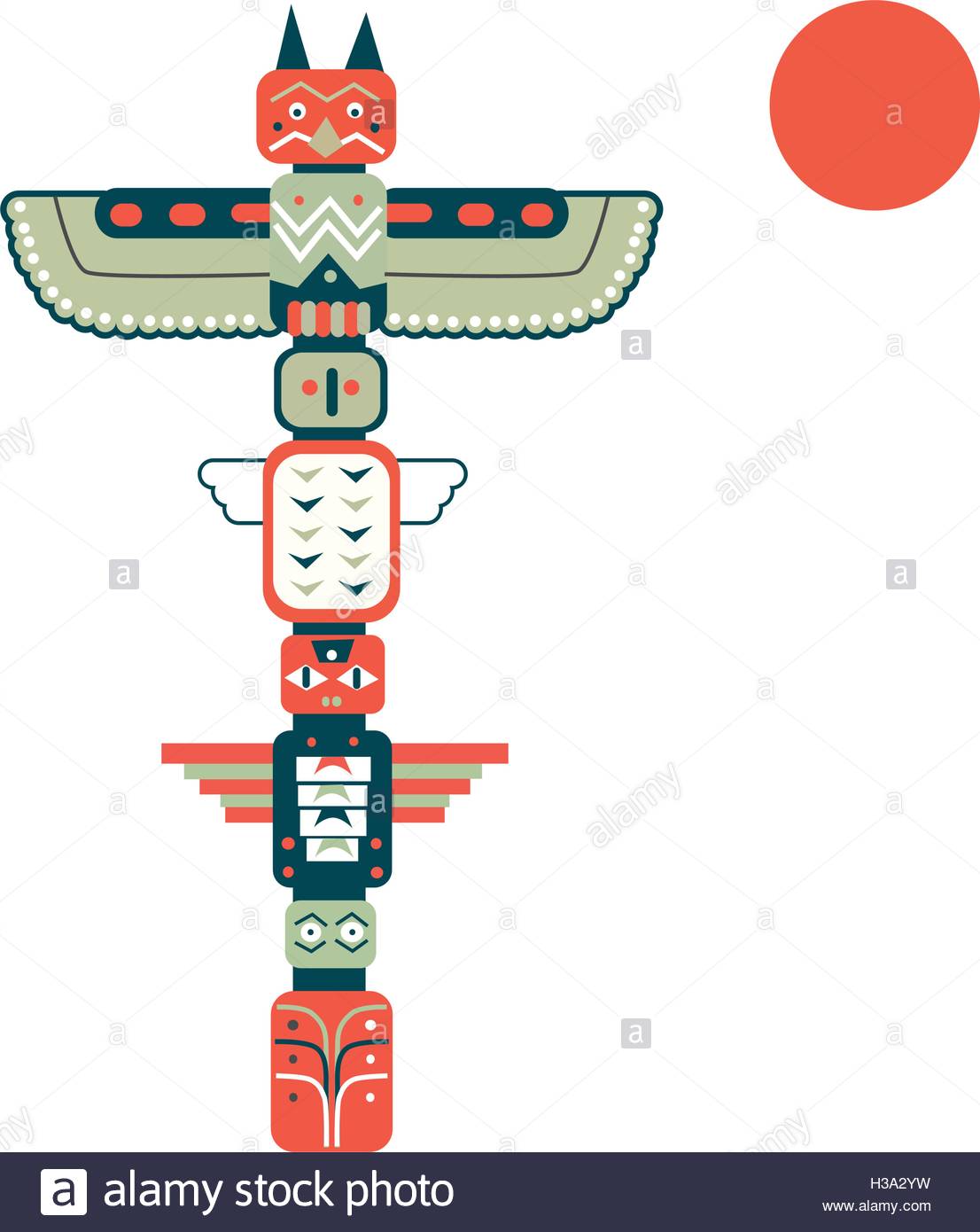 1106x1390 Totem Pole Stock Vector Images
