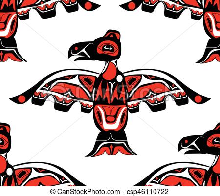 450x402 Totem Bird Indigenous Art Stylization On With Native Vector
