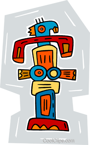 298x480 Totem Pole Royalty Free Vector Clip Art Illustration Vc010296