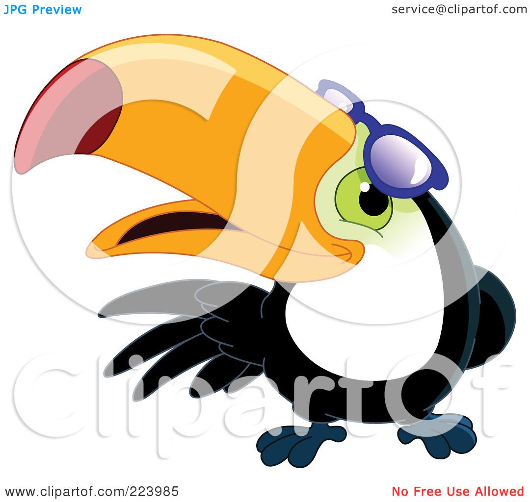 1080x1024 Royalty Free (Rf) Clipart Illustration Of A Friendly Toucan Bird
