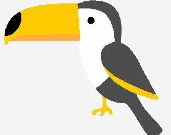 340x270 Toucan Clip Art Set,tropical Flowers,tropical Plant Leaves