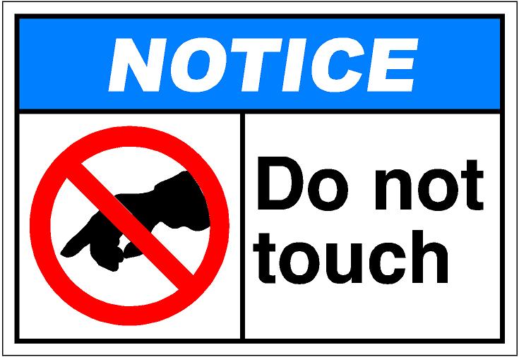 735x506 Do Not Touch Clipart