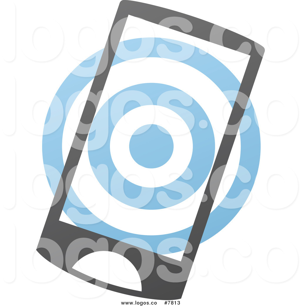 1024x1044 Royalty Free Clip Art Vector Logo Of A Blue And Black Touch Screen