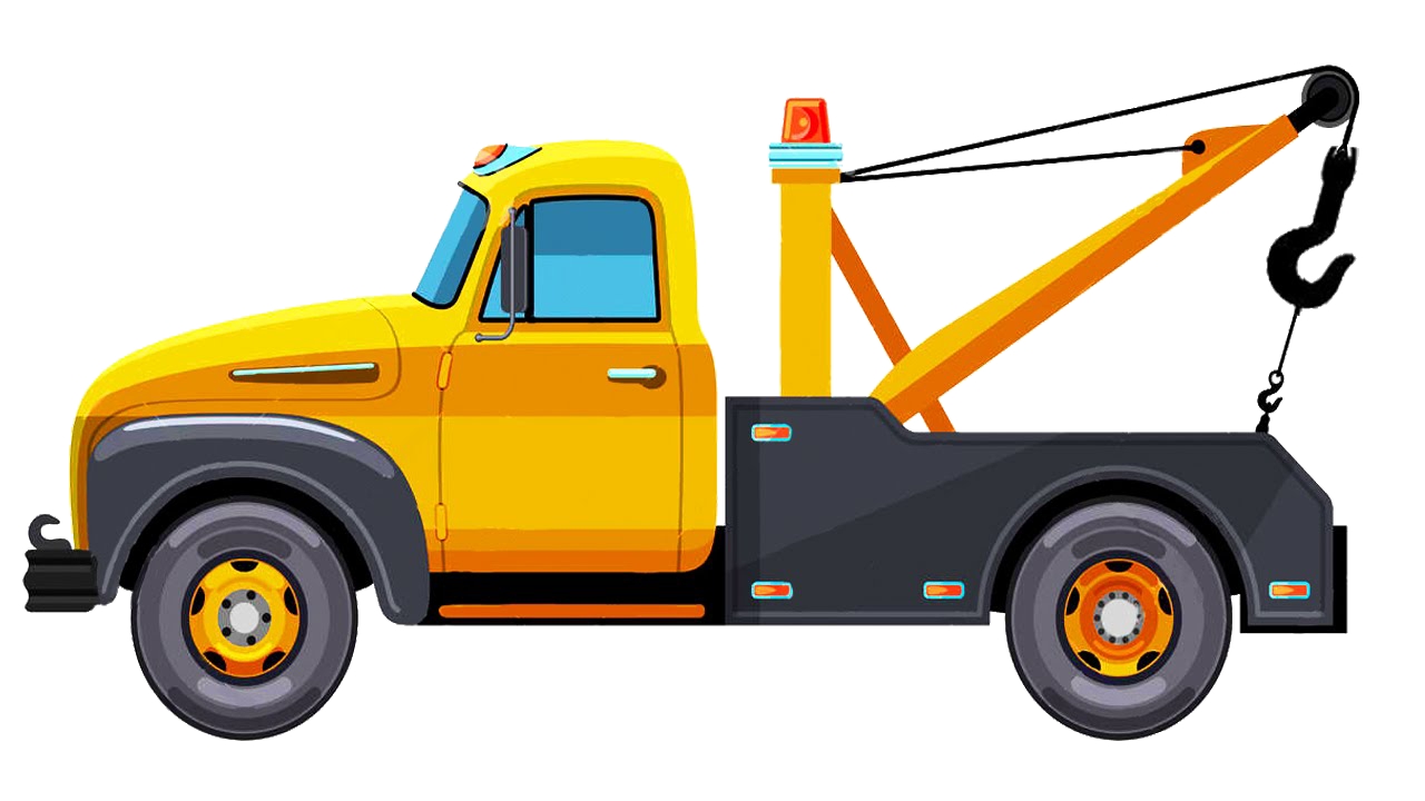 1280x720 Unique Tow Truck Clipart Design